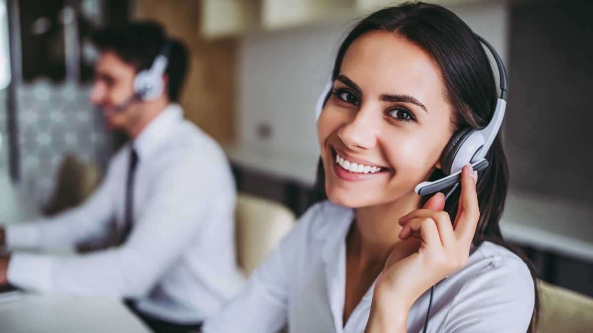 Woman in support team striving to deliver a great customer service