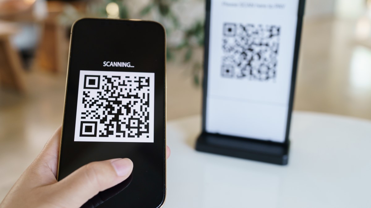 Scanning a QR code to access and complete a survey