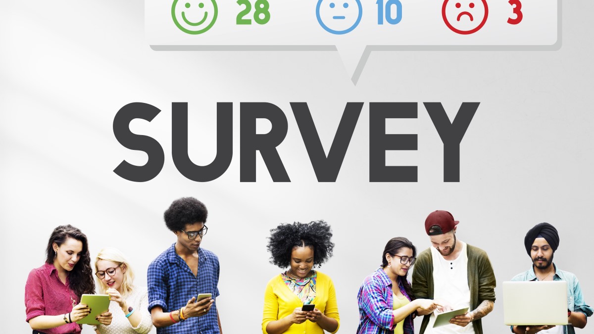 Students responding to a student survey