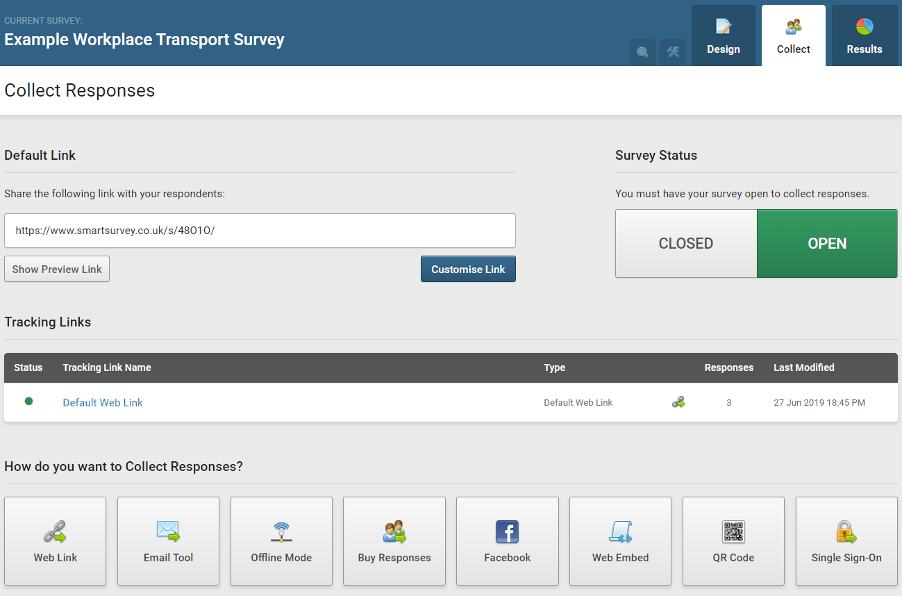 Survey Collect Page