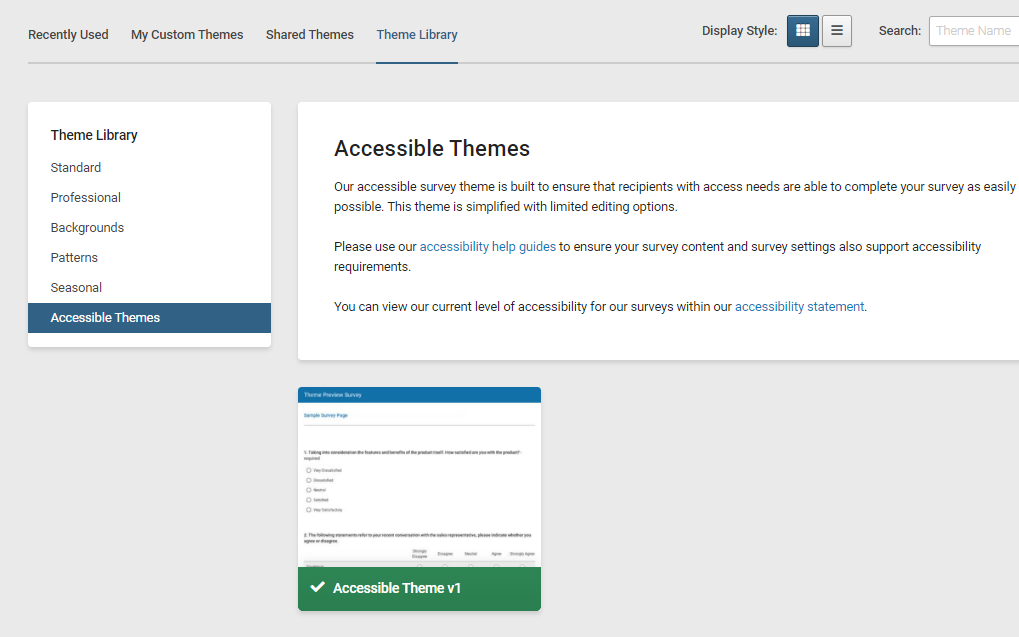 Image showing accessibility theme library